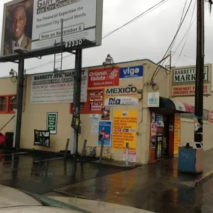 billboards on the side of the building