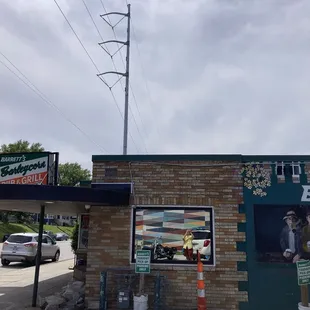 Entrance from parking lot on east side of building