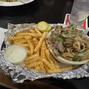Beef Philly &apos;Dugan Style&apos; and Loaded, Fries and Homemade Ranch