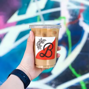 iced lavender latte with almond milk