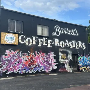 Outside murals on building