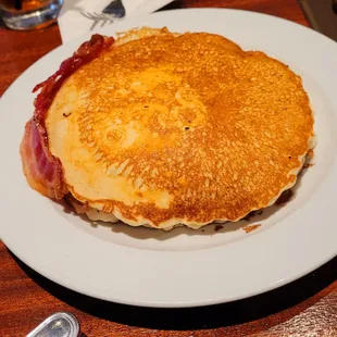 Pancakes with bacon
