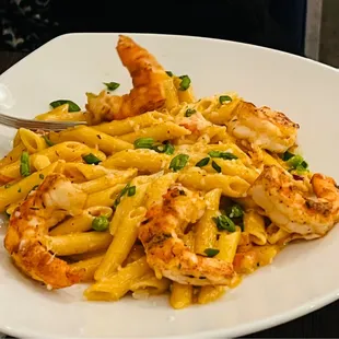 Blackened Pasta with Shrimp-Dinner