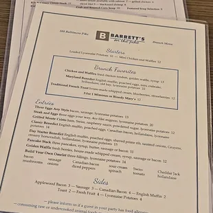 Brunch Menus