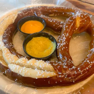 The HUGE pretzel was so buttery you could see your reflection in it! (04.22.2021)