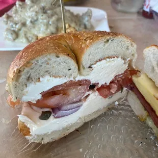 The Jersey Morning on Rosemary bagel