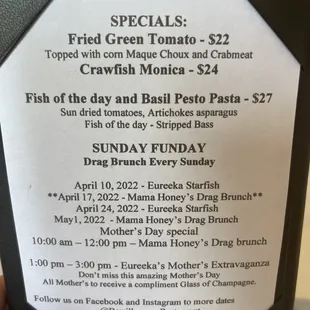April Specials