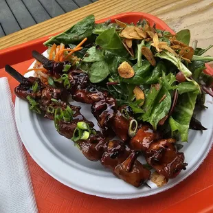 Chicken skewers $11