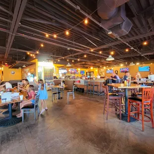 Inside seating area.