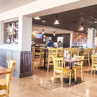 the inside of a restaurant