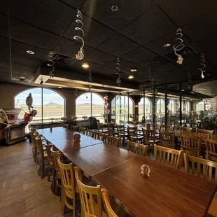 Configurations was flexible! Not pictures: high top tables and the tv