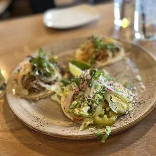 Tacos (Pulled Pork, Chorizo, Pollo)