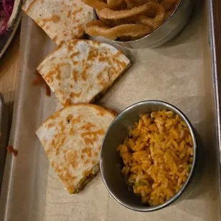 Kids chicken quesadillas