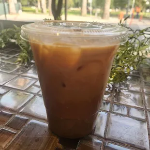 Pumpkin Caramel Latte with Oat Milk