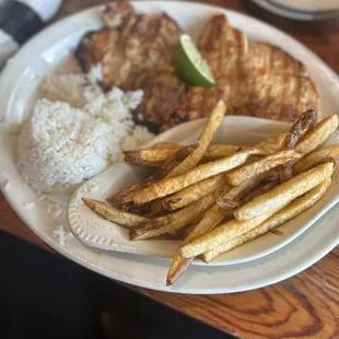 a plate of food on a table