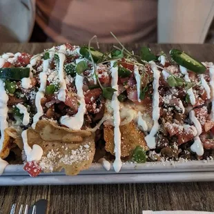 Nachos with chicken