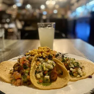 Chicken Tacos with Barrio margarita