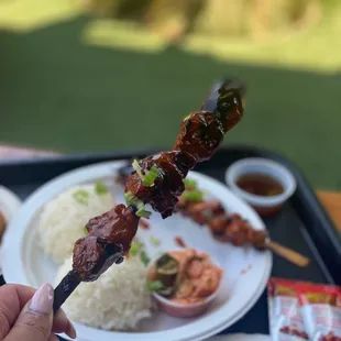 Pork skewers