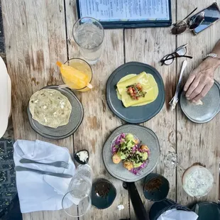 Beer Rita &amp; Guava-Habanero Fresh homemade tortillas Roasted Chicken Enchiladas &amp; Fish Tacos