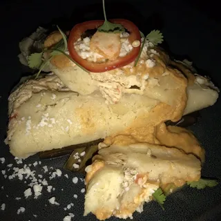 Roasted Chicken Tamale with Anaheim Sauce