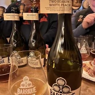 bottles of beer on a table