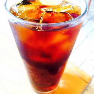 a close up of a drink