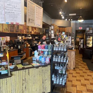 the interior of a coffee shop