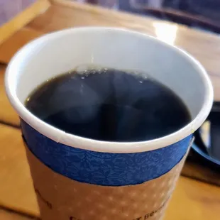 Steaming Hot Coffee at Barriques Middleton Old Sauk Rd.