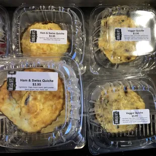 Quiches -- had the veggie and it's great