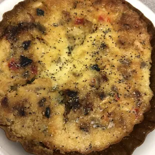 Close up of the veggie quiche