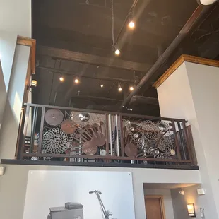 Upstairs-- cool ironwork
