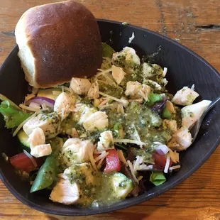 Chicken pesto salad! Very delicious :)