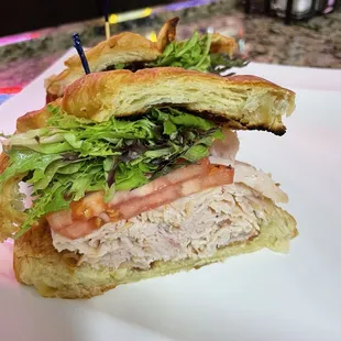 Turkey Croissant Club Sandwich