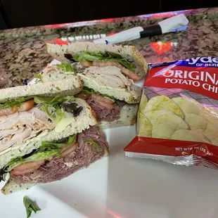 Duplex Sandwich Turkey and house made corned beef