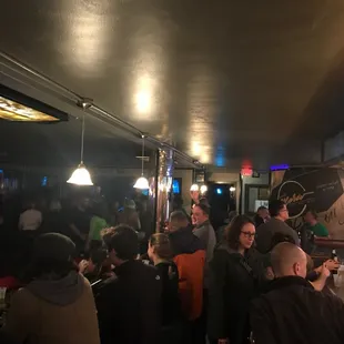 The band is jamming on a Saturday night!