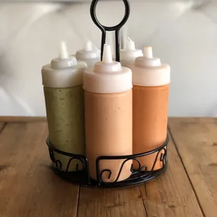 Variety of sauces