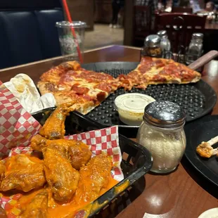 Pizza and wings
