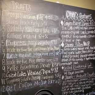 Craft brews and Chef&apos;s Specials