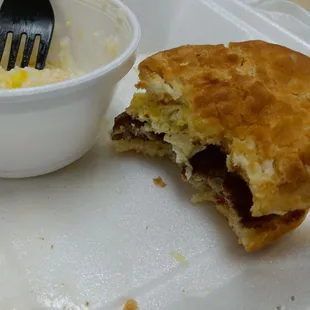 The biscuit sandwich I made with the Rise and Shine meal