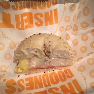 Everything bagel egg bacon cheese