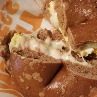 Barry bagels are the best! Chewy outside perfect inside! Add egg peppers, tomatoes and cheese and you have heaven! It is worth the trip!!