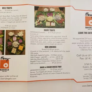 Deli, bagel, and boxed lunch options