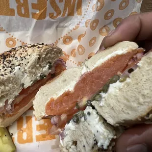 Lox and cream cheese