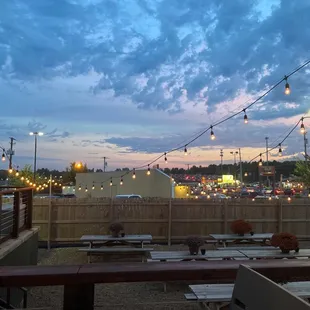 View from outdoor seating.