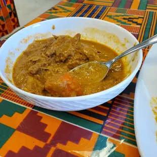 Chicken with peanut butter sauce