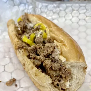 #5 Pepper Cheesesteak - Overall really tasty and one of, if not the most authentic Philly in the city!