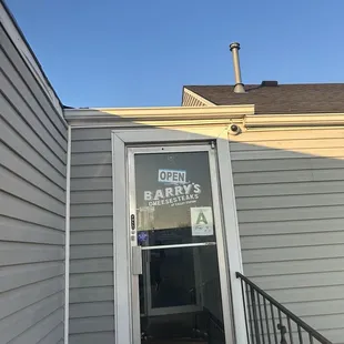 the front door of the restaurant