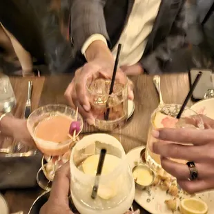 Toasting to a lovely evening