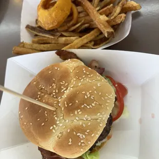 Bacon Cheese Burger combo with fries