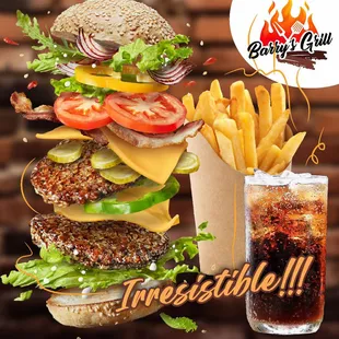 a burger and fries
